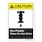 Signmission ANSI Caution, Rigid Plastic, 10" x 7", Landscape, Non-Potable Water Do Not Drink OS-CS-P-710-L-19781 - alternate 1